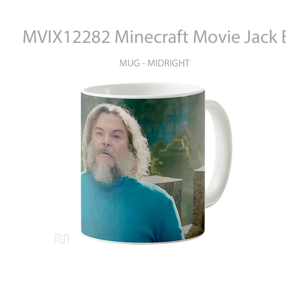 Mug Minecraft Movie Jack Black Blue Shirt Steve Merchandise Game Favorit - All-side / Desain