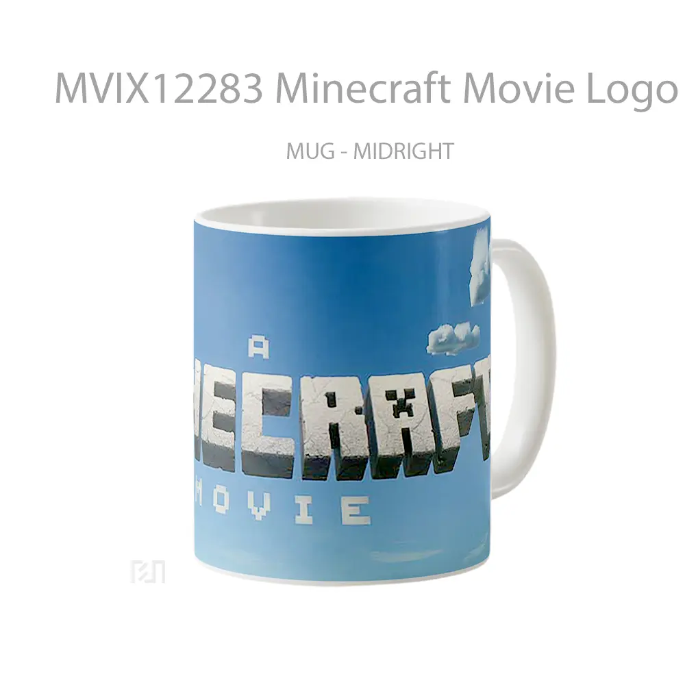 Mug Minecraft Movie Logo Title Gelas Keramik Koleksi Gaming - All-side / Desain