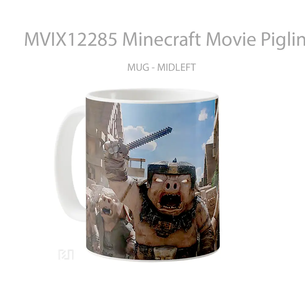 Mug Minecraft Movie Piglin Army Attack Hadiah Unik Anime Lovers - All-side / Desain