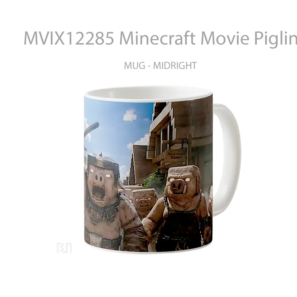 Mug Minecraft Movie Piglin Army Attack Hadiah Unik Anime Lovers - All-side / Desain