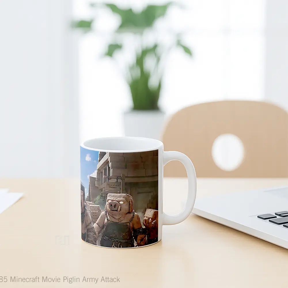 Mug Minecraft Movie Piglin Army Attack Hadiah Unik Anime Lovers - All-side / Desain