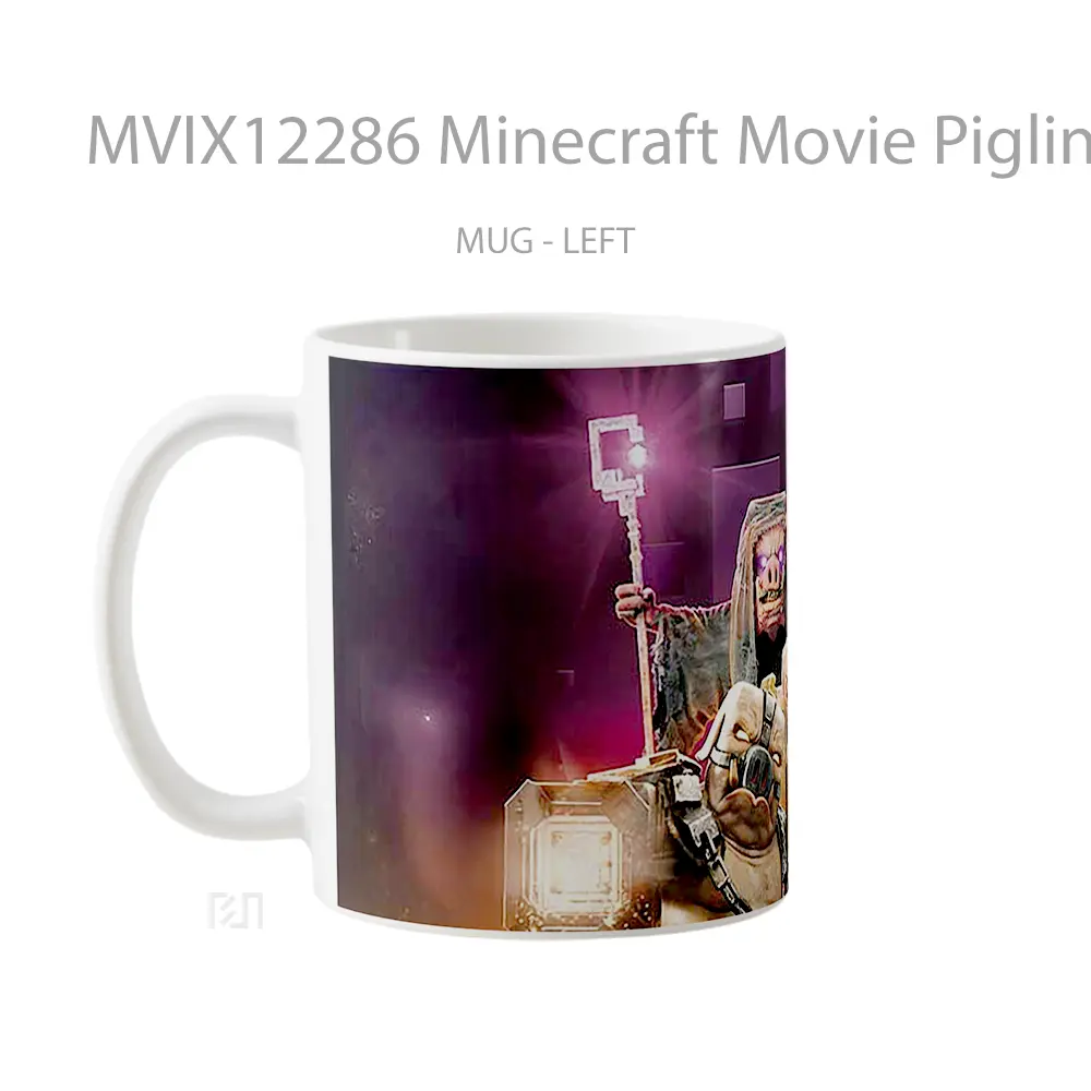 Mug Minecraft Movie Piglin Army Dark Background Gelas Keramik Koleksi Gaming - All-side / Desain