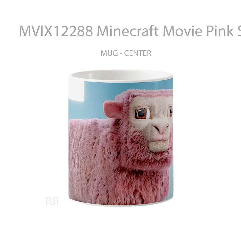 Mug Minecraft Movie Pink Sheep Close Up Merchandise Game Favorit