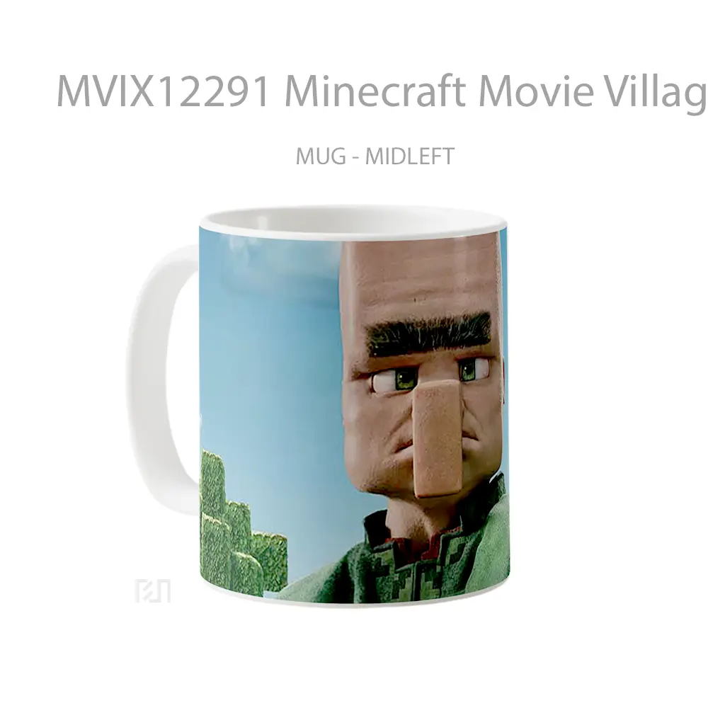 Mug Minecraft Movie Villager Close Up Gelas Keramik Koleksi Gaming - All-side / Desain