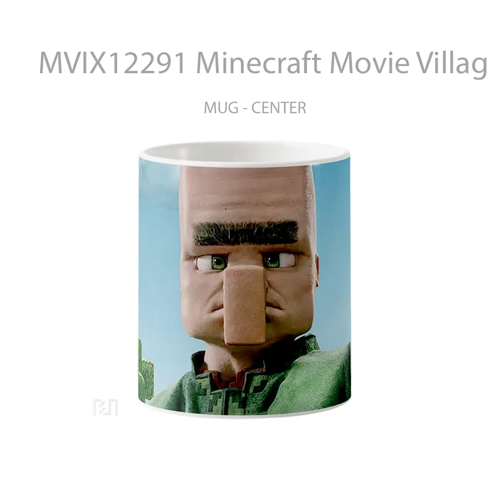 Mug Minecraft Movie Villager Close Up Gelas Keramik Koleksi Gaming