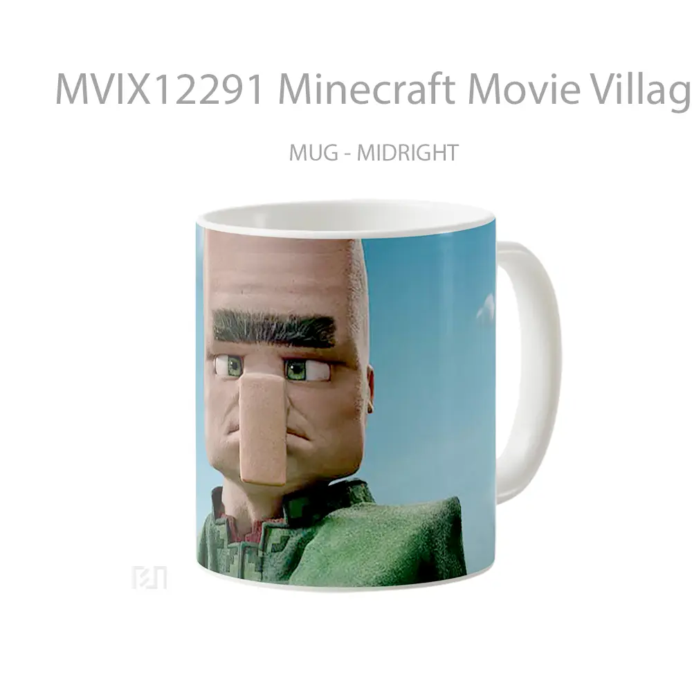 Mug Minecraft Movie Villager Close Up Gelas Keramik Koleksi Gaming - All-side / Desain