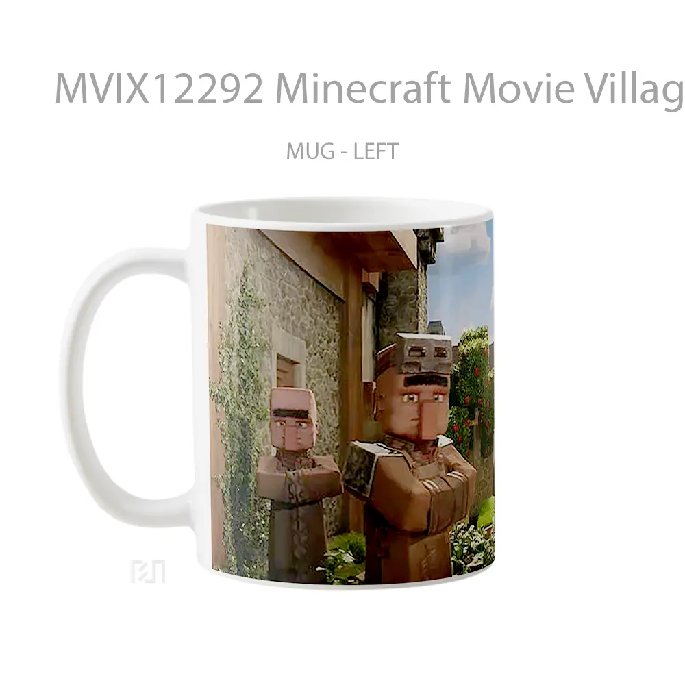 Mug Minecraft Movie Villagers In Village Hadiah Unik Pecinta Game - All-side / Desain