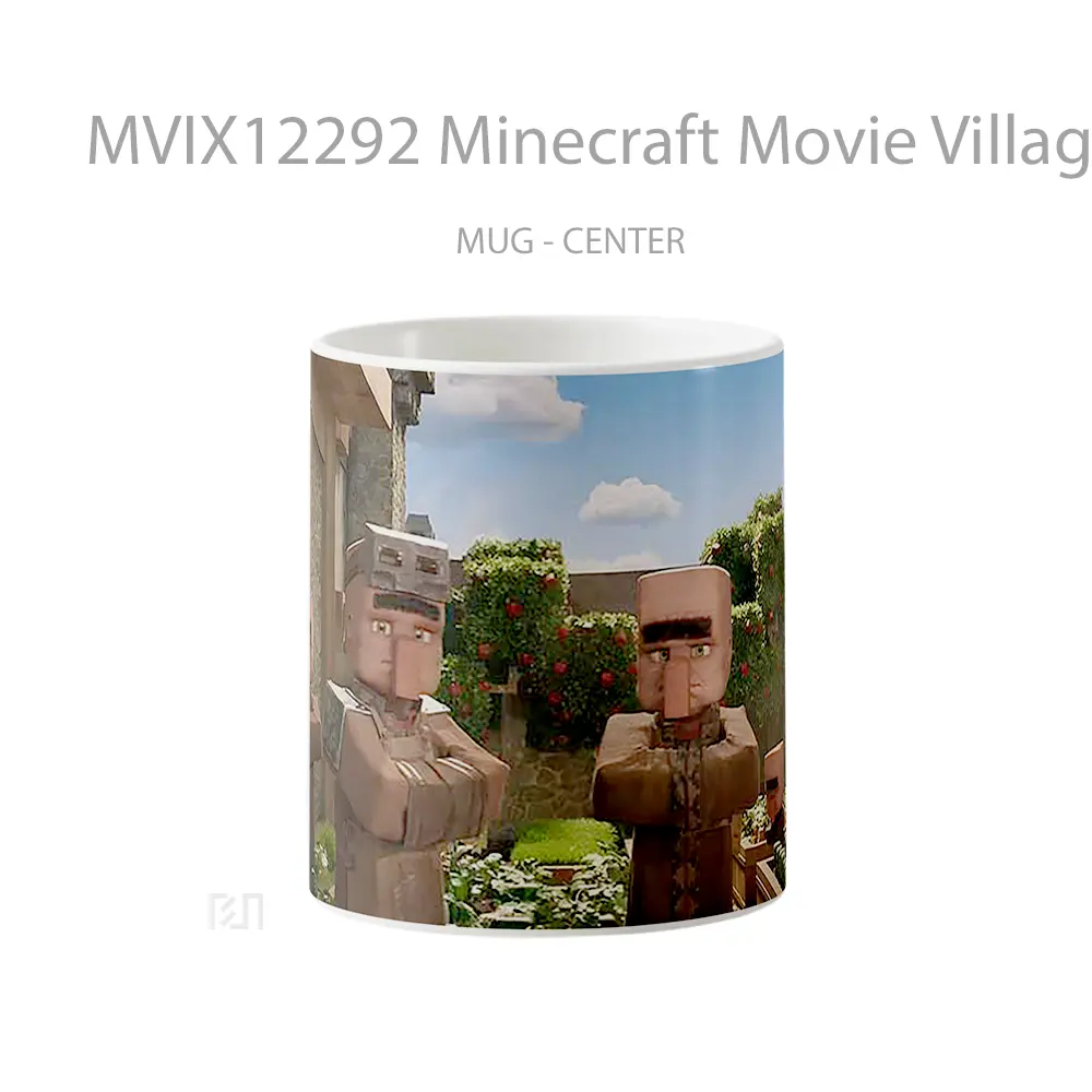 Mug Minecraft Movie Villagers In Village Hadiah Unik Pecinta Game