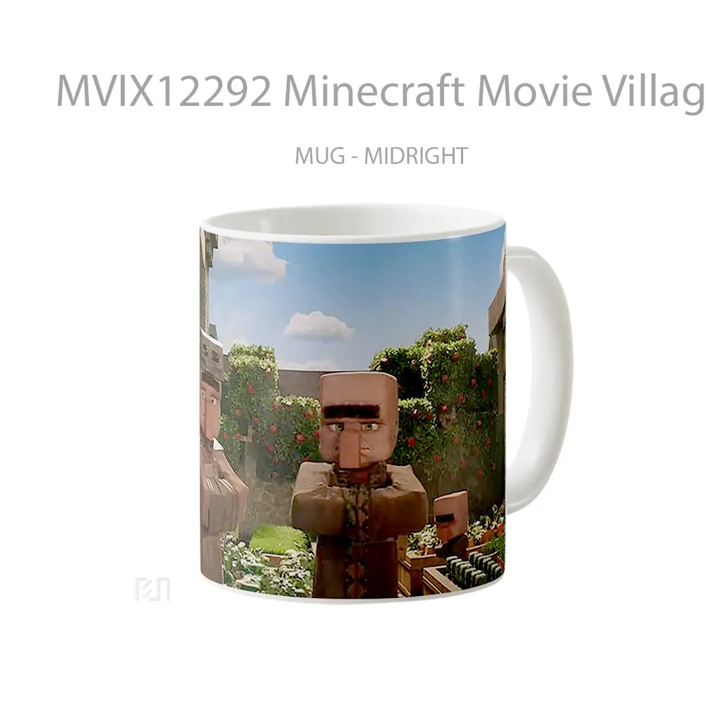 Mug Minecraft Movie Villagers In Village Hadiah Unik Pecinta Game - All-side / Desain