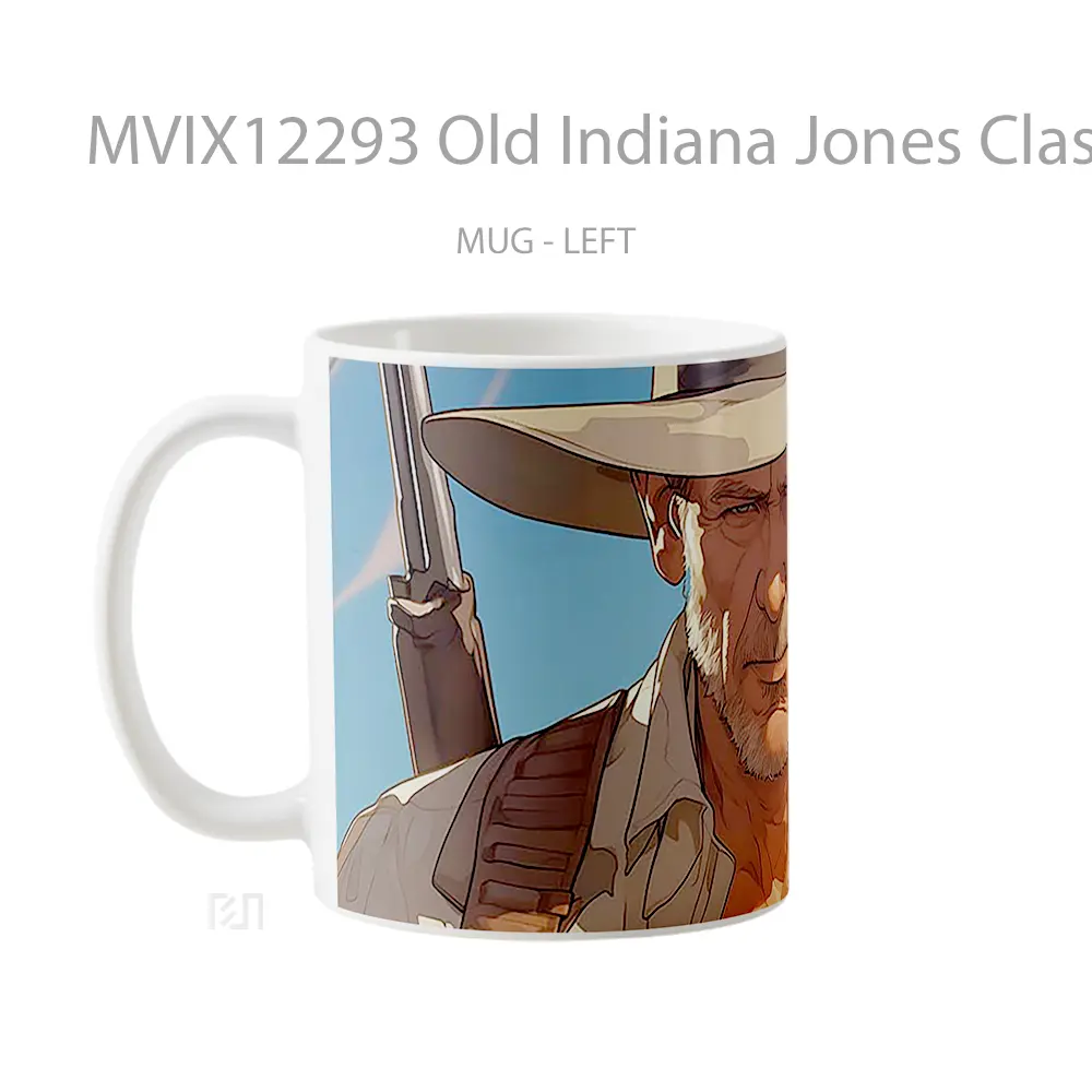 Mug Old Indiana Jones Classic Adventure Hadiah Lucu dan Menarik - All-side / Desain