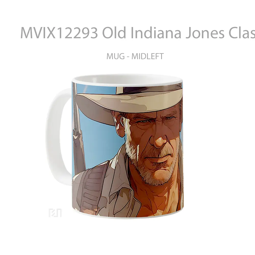 Mug Old Indiana Jones Classic Adventure Hadiah Lucu dan Menarik - All-side / Desain