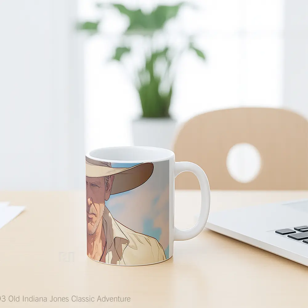 Mug Old Indiana Jones Classic Adventure Hadiah Lucu dan Menarik - All-side / Desain