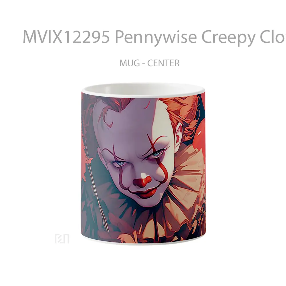 Mug Pennywise Creepy Clown Horror Hadiah Lucu dan Menarik