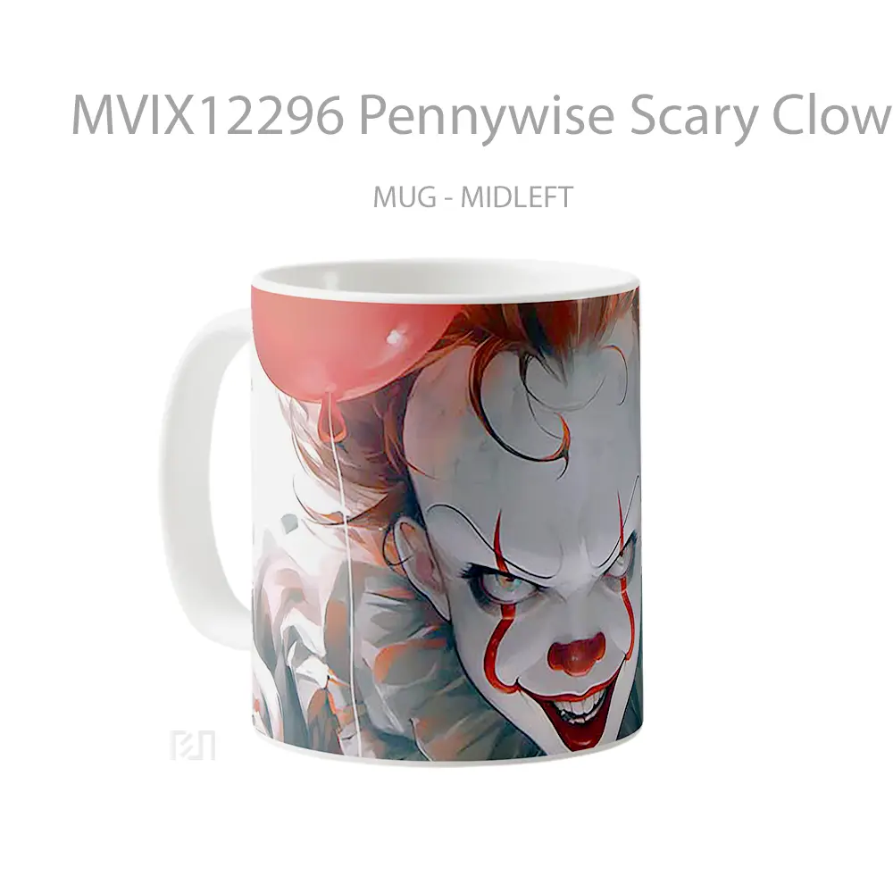 Mug Pennywise Scary Clown Mug Aesthetic Koleksi Spesial - All-side / Desain