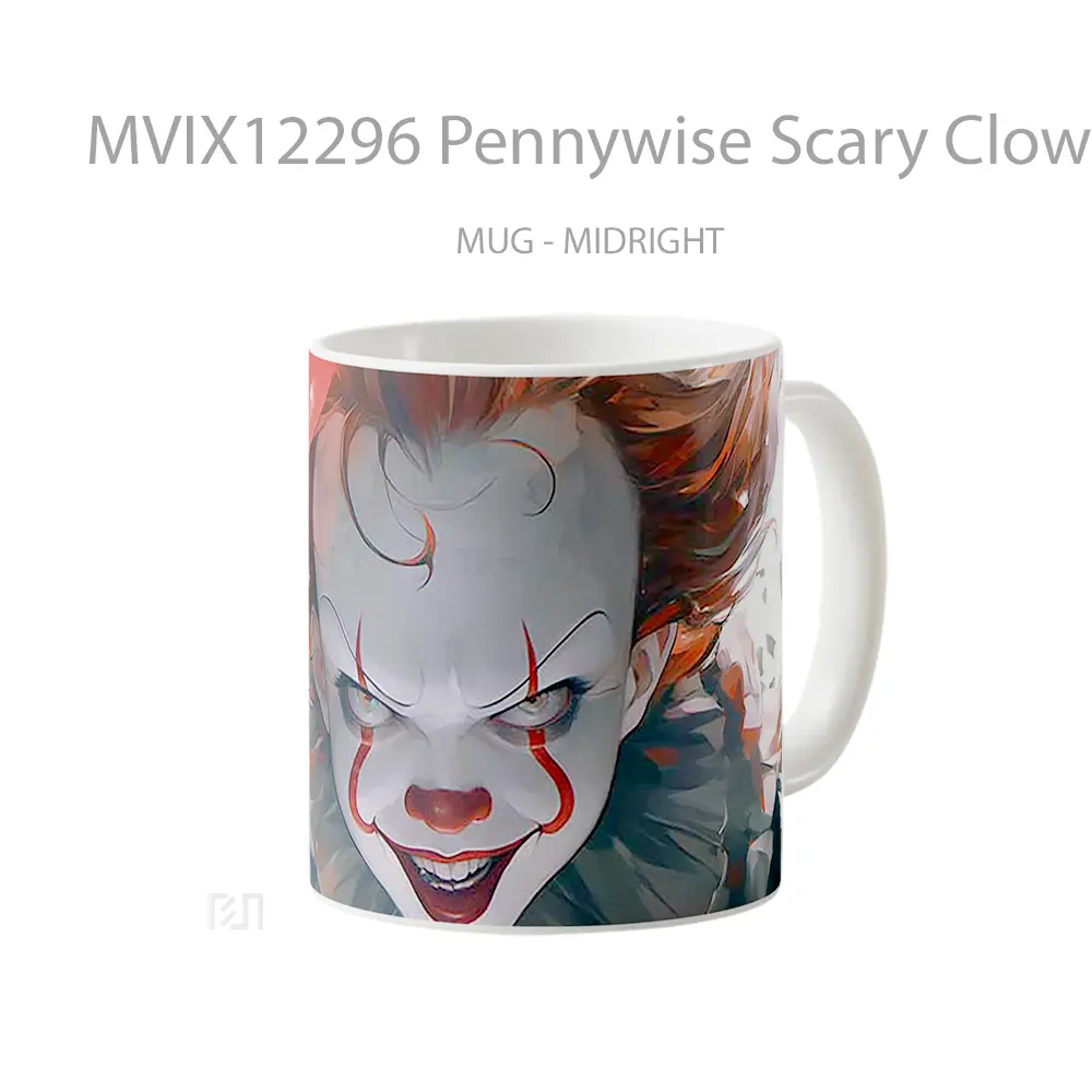 Mug Pennywise Scary Clown Mug Aesthetic Koleksi Spesial - All-side / Desain