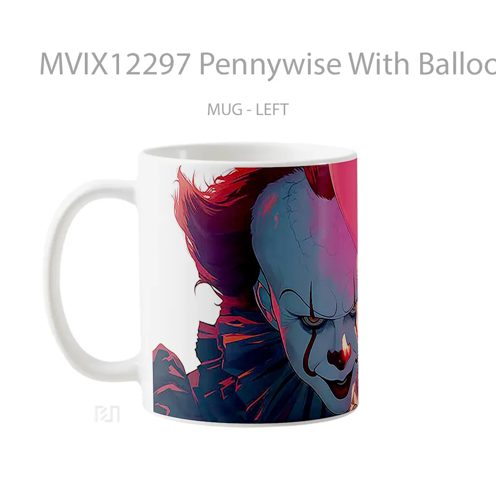Mug Pennywise With Balloon Hadiah Lucu dan Menarik - All-side / Desain