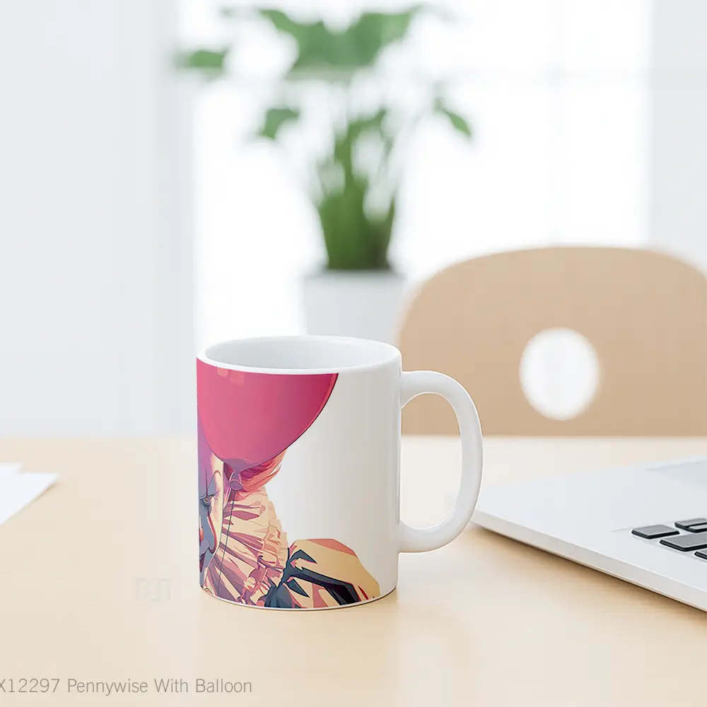 Mug Pennywise With Balloon Hadiah Lucu dan Menarik - All-side / Desain