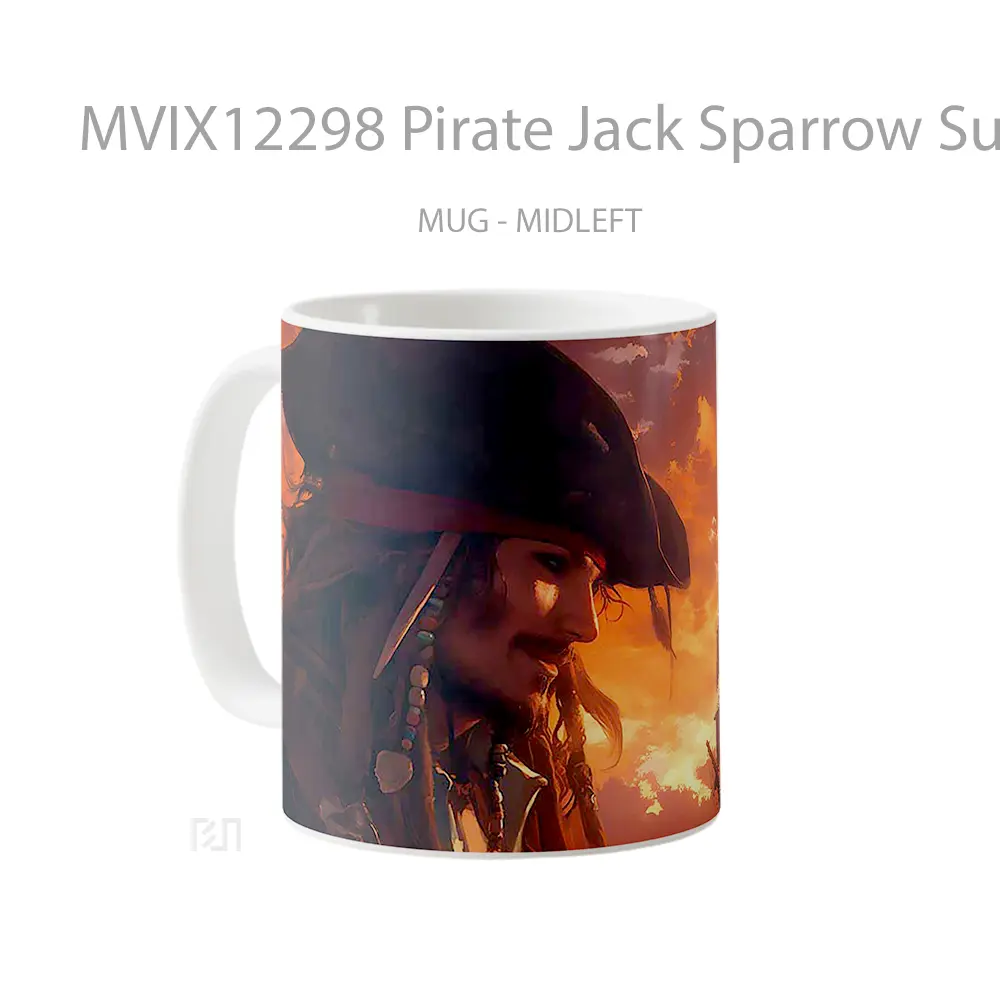 Mug Pirate Jack Sparrow Sunset Voyage Koleksi Mug Limited Edition - All-side / Desain