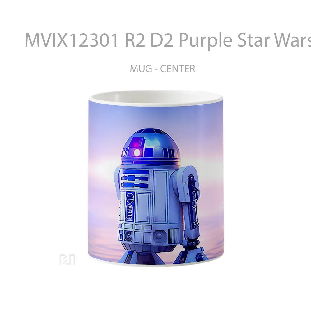 Mug R2 D2 Purple Star Wars Mug Aesthetic Koleksi Spesial