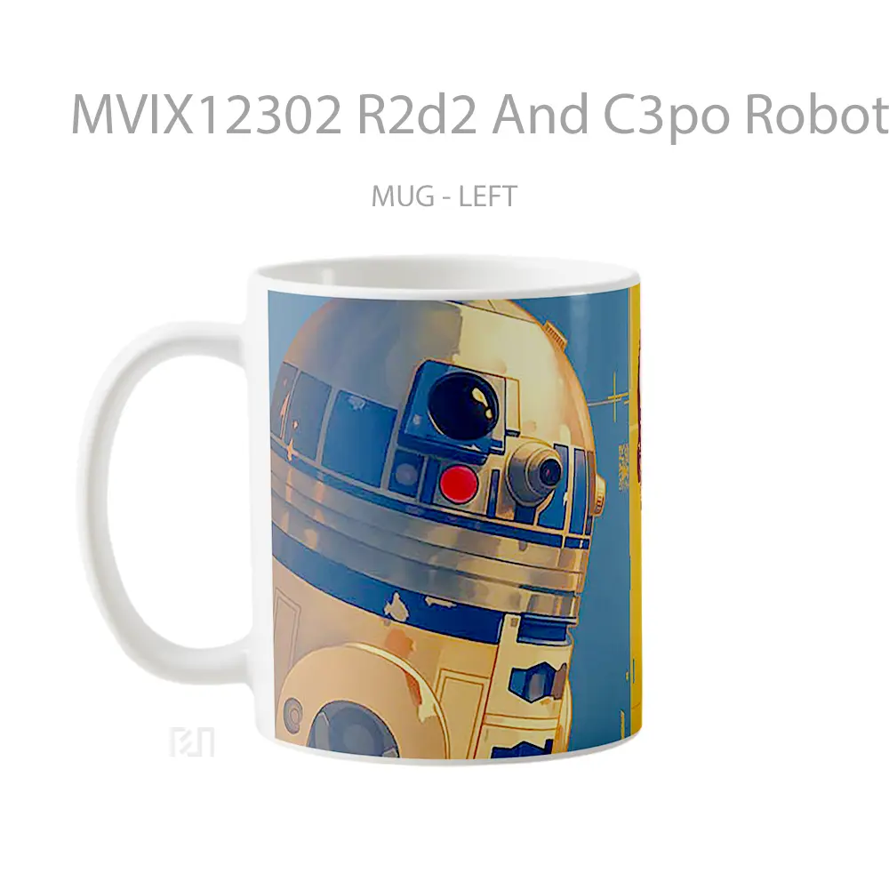 Mug R2D2 And C3Po Robot Duel Hadiah Lucu dan Menarik - All-side / Desain