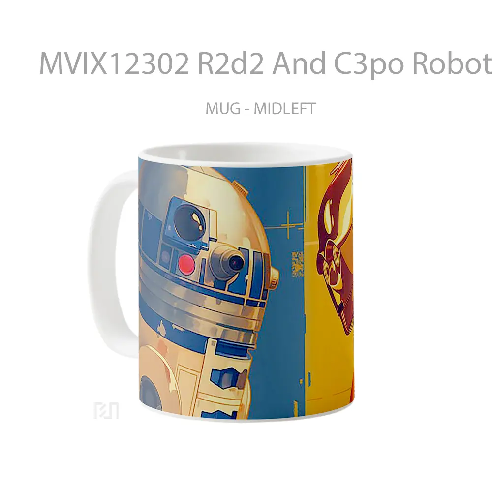 Mug R2D2 And C3Po Robot Duel Hadiah Lucu dan Menarik - All-side / Desain