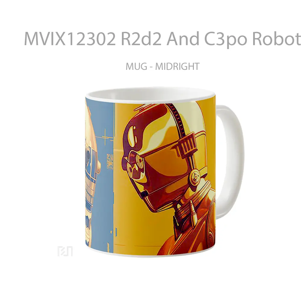 Mug R2D2 And C3Po Robot Duel Hadiah Lucu dan Menarik - All-side / Desain