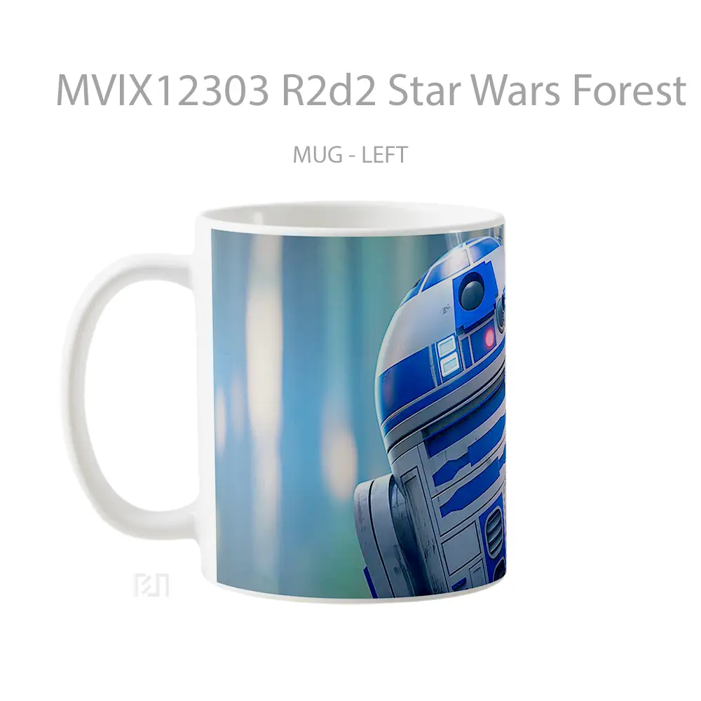 Mug R2D2 Star Wars Forest Blur Robot Mug Aesthetic Koleksi Spesial - All-side / Desain
