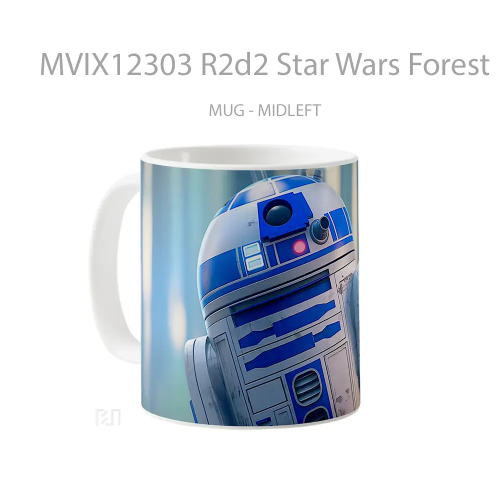 Mug R2D2 Star Wars Forest Blur Robot Mug Aesthetic Koleksi Spesial - All-side / Desain