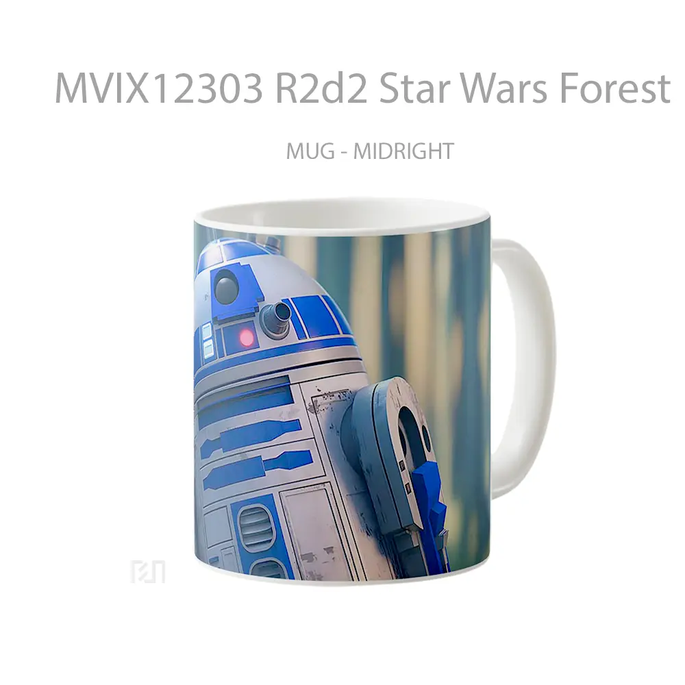 Mug R2D2 Star Wars Forest Blur Robot Mug Aesthetic Koleksi Spesial - All-side / Desain