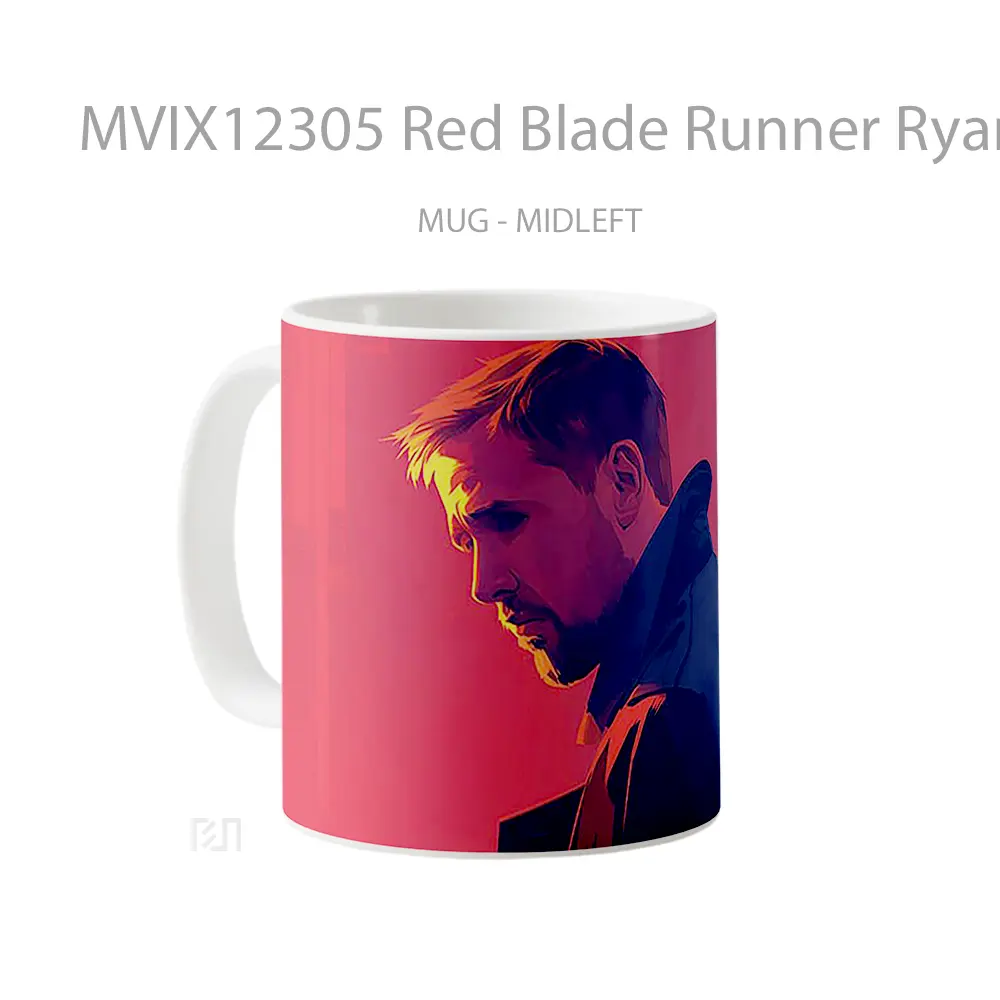 Mug Red Blade Runner Ryan Gosling Gelas Keramik Desain Unik - All-side / Desain