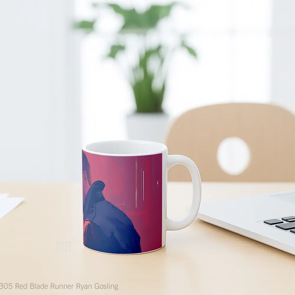 Mug Red Blade Runner Ryan Gosling Gelas Keramik Desain Unik - All-side / Desain