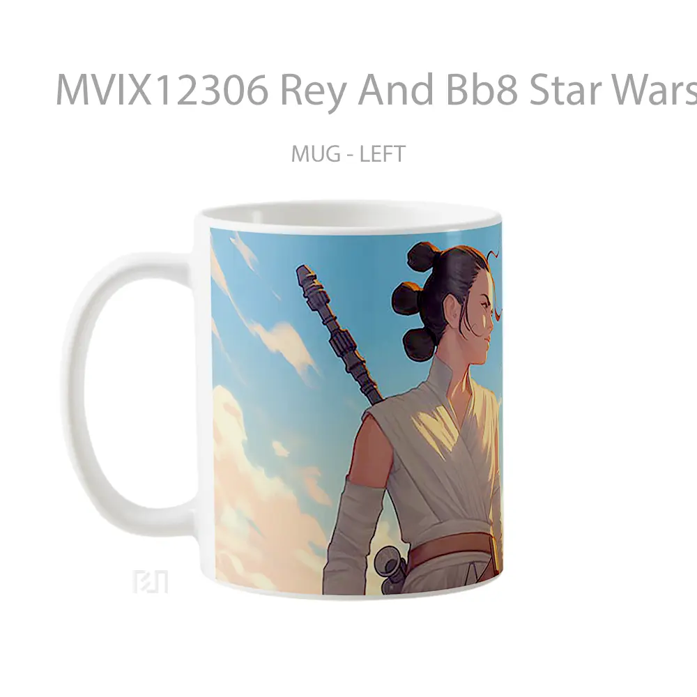 Mug Rey And Bb8 Star Wars Gelas Keramik Desain Unik - All-side / Desain