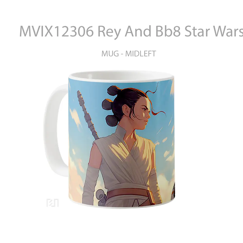Mug Rey And Bb8 Star Wars Gelas Keramik Desain Unik - All-side / Desain