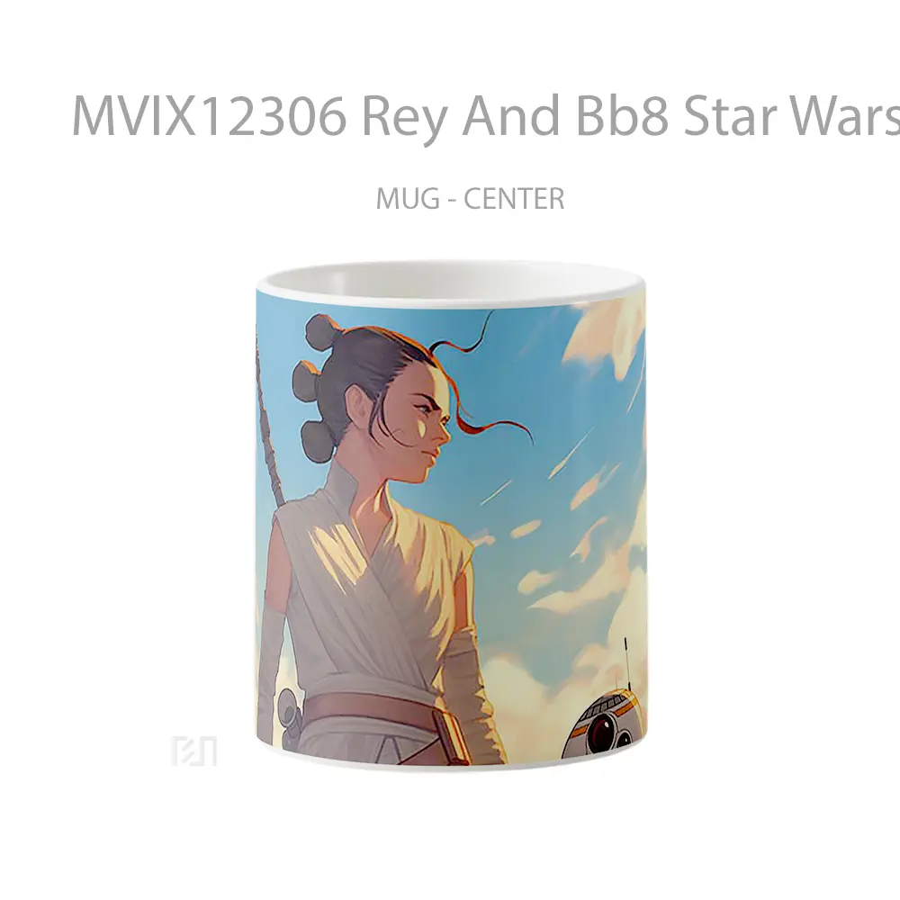 Mug Rey And Bb8 Star Wars Gelas Keramik Desain Unik