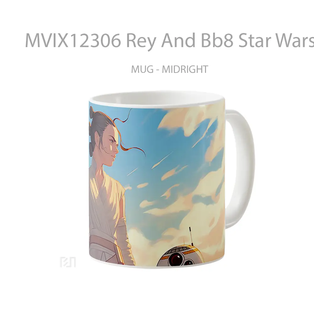 Mug Rey And Bb8 Star Wars Gelas Keramik Desain Unik - All-side / Desain