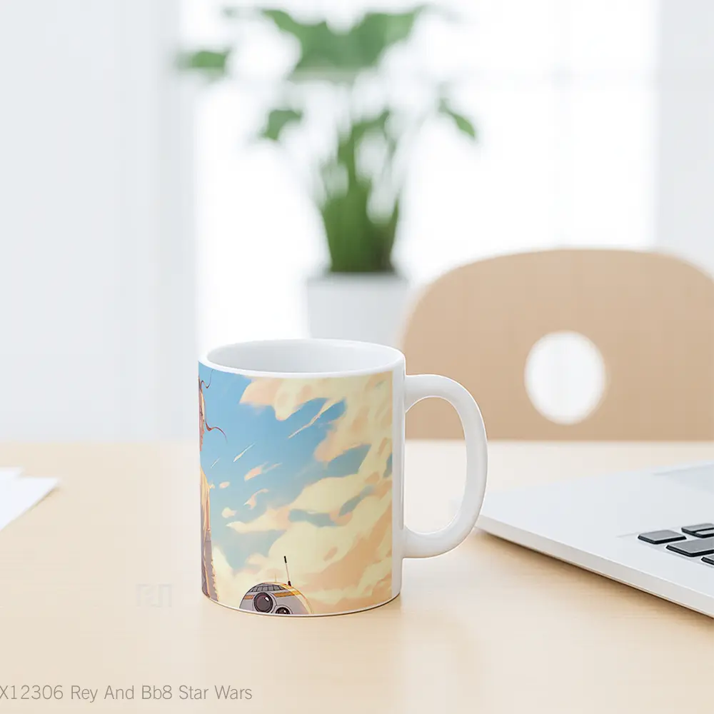 Mug Rey And Bb8 Star Wars Gelas Keramik Desain Unik - All-side / Desain