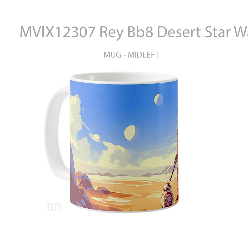 Mug Rey Bb8 Desert Star Wars Mug Aesthetic Koleksi Spesial - All-side / Desain