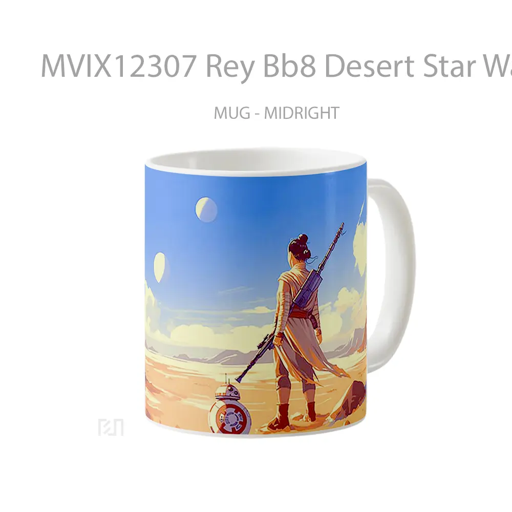 Mug Rey Bb8 Desert Star Wars Mug Aesthetic Koleksi Spesial - All-side / Desain