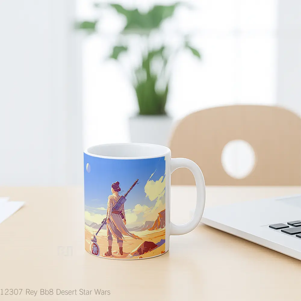 Mug Rey Bb8 Desert Star Wars Mug Aesthetic Koleksi Spesial - All-side / Desain