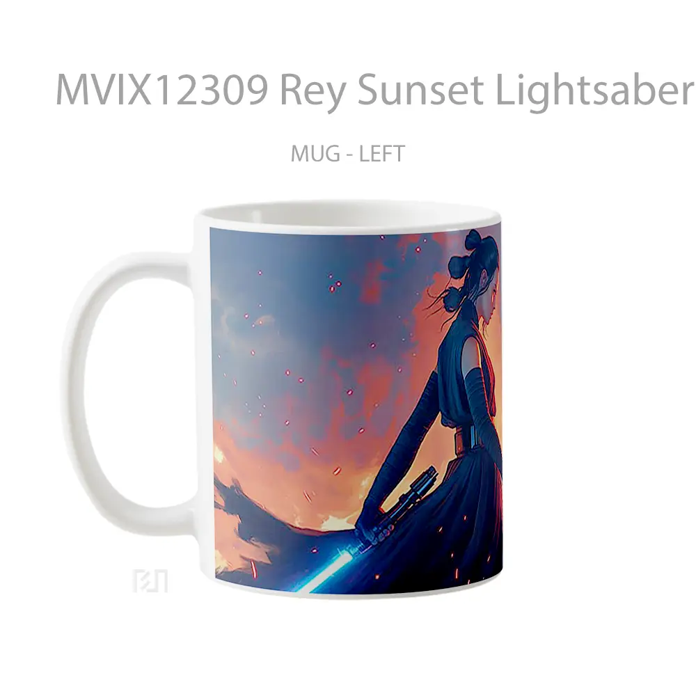 Mug Rey Sunset Lightsaber Star Wars Hadiah Lucu dan Menarik - All-side / Desain
