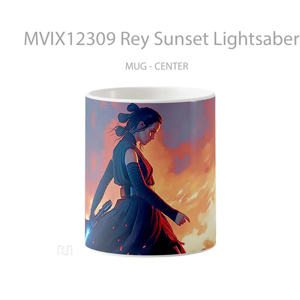 Mug Rey Sunset Lightsaber Star Wars Hadiah Lucu dan Menarik