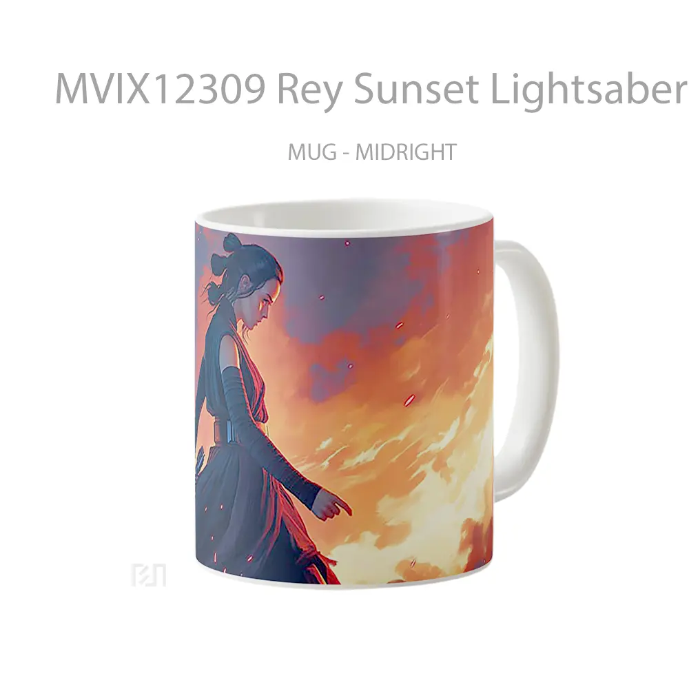 Mug Rey Sunset Lightsaber Star Wars Hadiah Lucu dan Menarik - All-side / Desain
