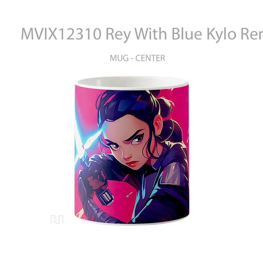 Mug Rey With Blue Kylo Ren Lightsaber Star Wars Koleksi Mug Limited Edition