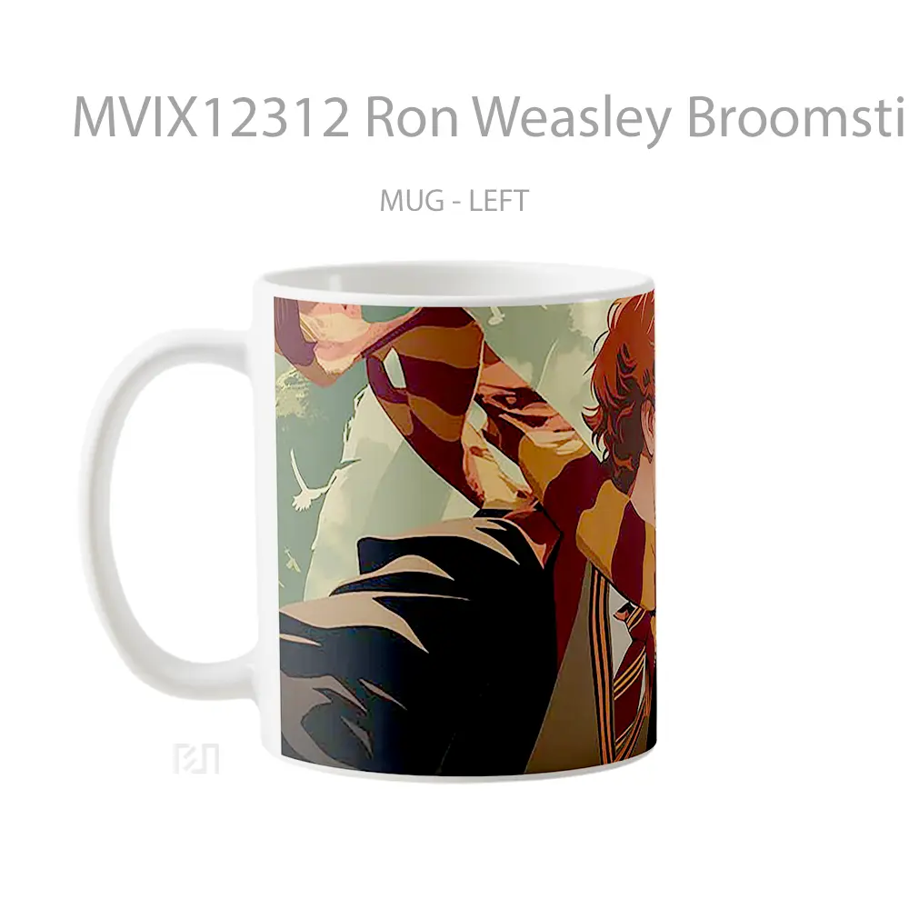Mug Ron Weasley Broomstick Harry Potter Mug Aesthetic Koleksi Spesial - All-side / Desain