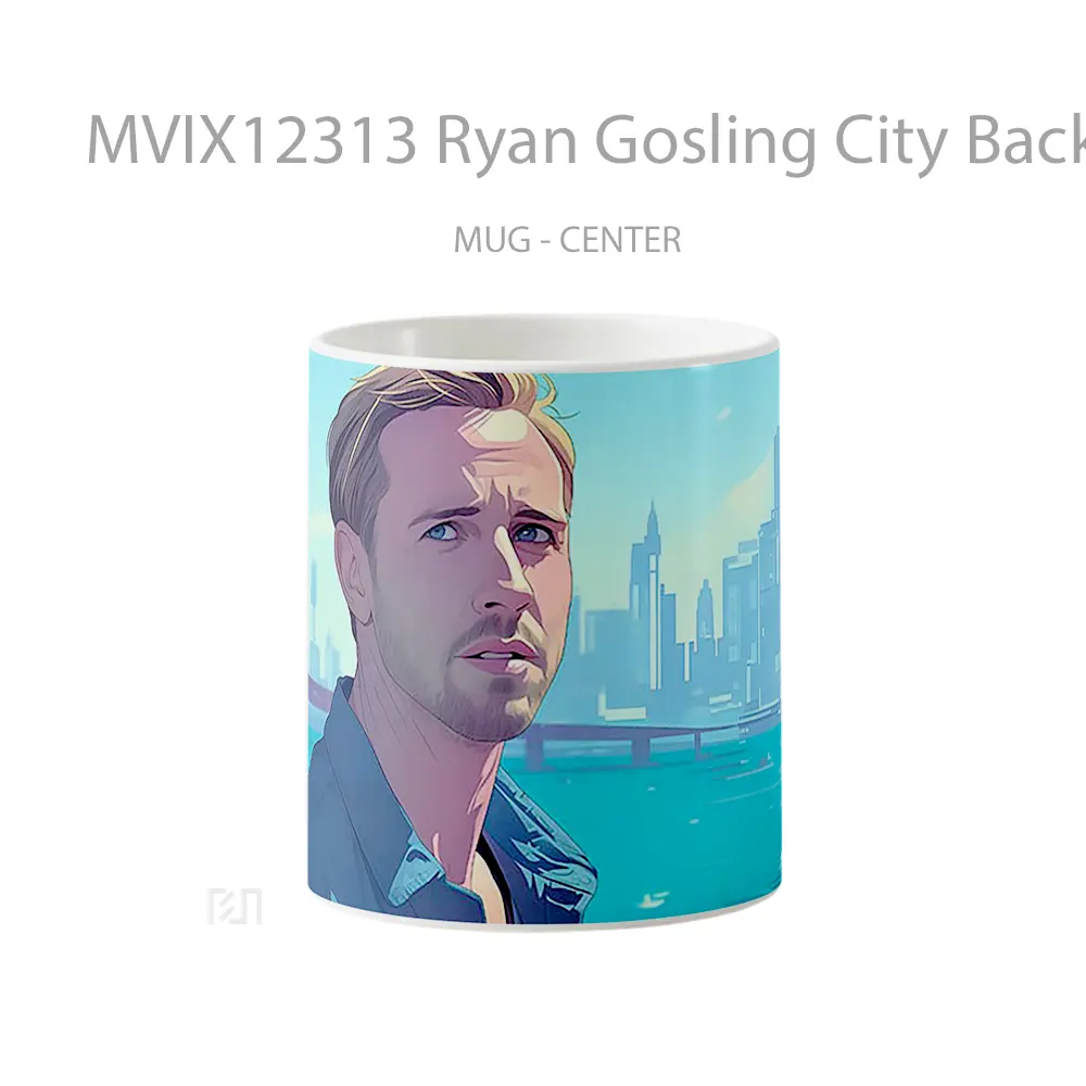 Mug Ryan Gosling City Background Movie Scene Koleksi Mug Limited Edition