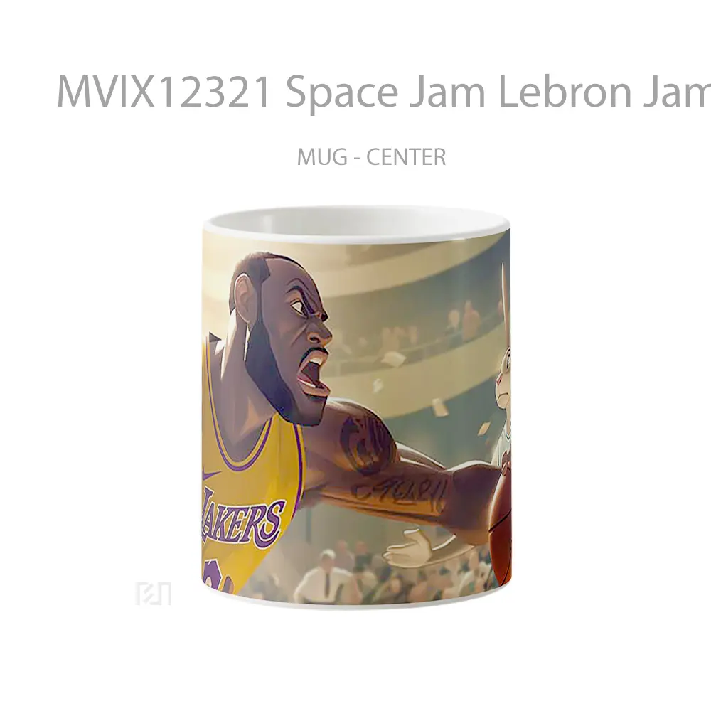 Mug Space Jam Lebron James Vs Bunny Hadiah Lucu dan Menarik