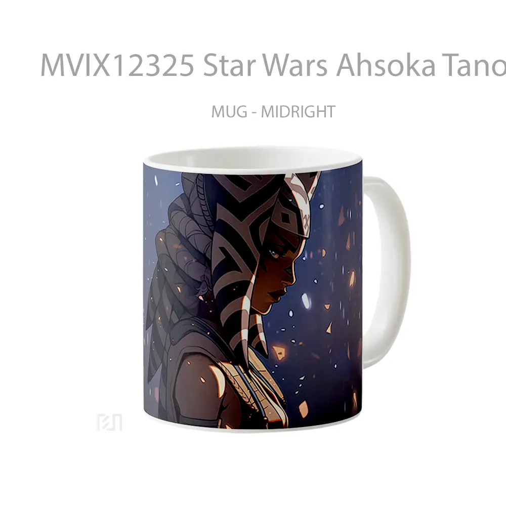 Mug Star Wars Ahsoka Tano Dark Gelas Keramik Desain Unik - All-side / Desain