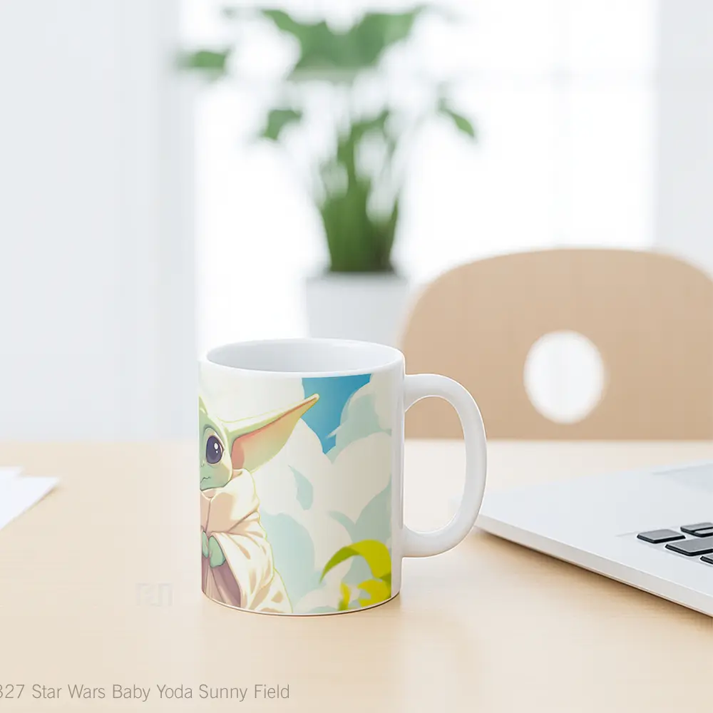 Mug Star Wars Baby Yoda Sunny Field Koleksi Mug Limited Edition - All-side / Desain
