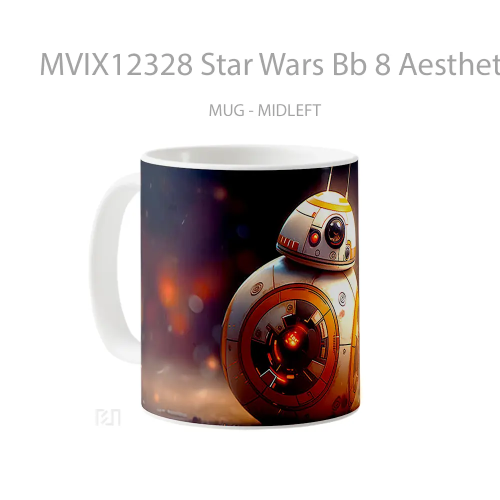 Mug Star Wars Bb 8 Aesthetic Hadiah Lucu dan Menarik - All-side / Desain