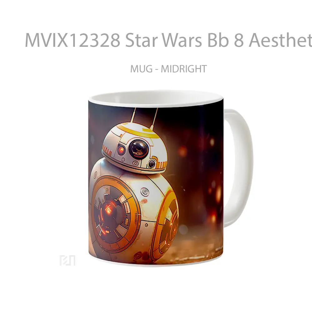 Mug Star Wars Bb 8 Aesthetic Hadiah Lucu dan Menarik - All-side / Desain